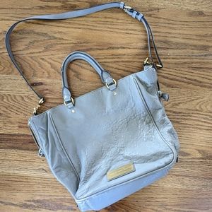 Marc by Marc Jacobs Gray Lambskin Leather Crossbody Purse